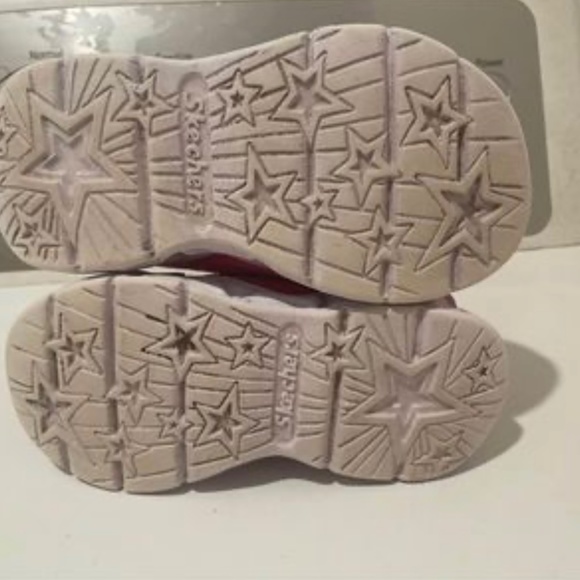 Toddler size 8 Sketchers Hot Pink and sparkly - Picture 2 of 3